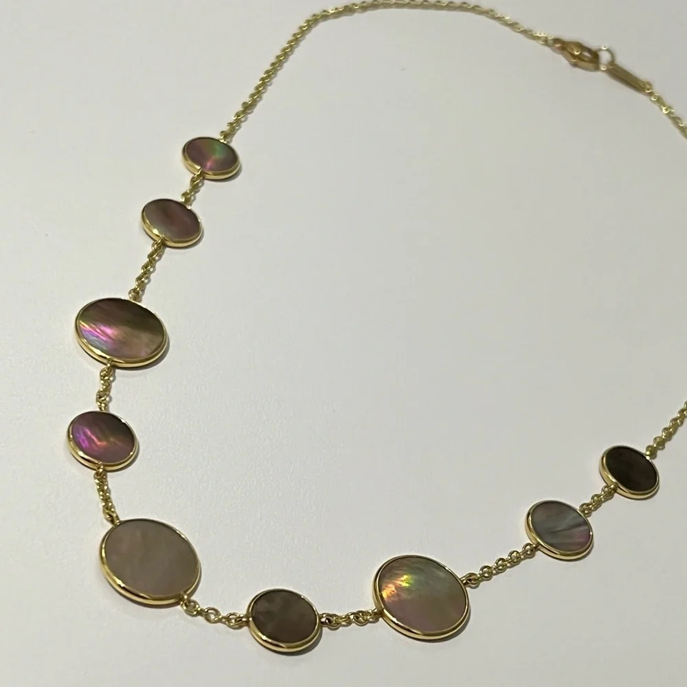 Ippolita Polished Rock Candy 18K Yellow Gold & Mother-Of-Pearl Necklace 💎 - Picture 13 of 14